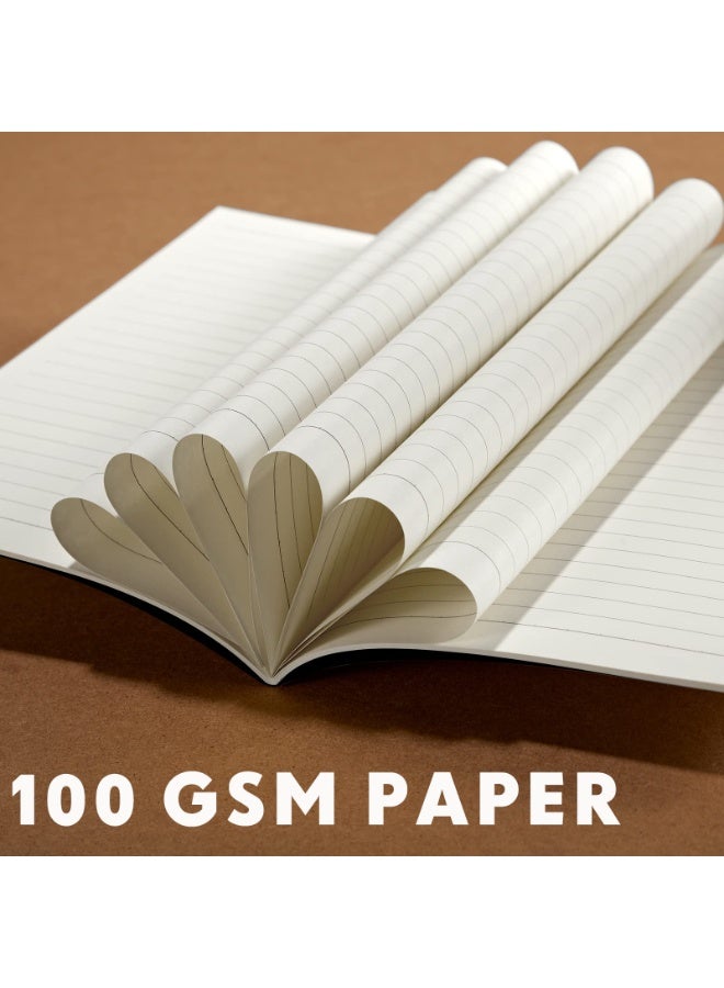 دوغي 10 قطع A5 مجموعة دفاتر الملاحظات A5 Softcover السائبة لكتابة مفكرة مكتب الرسم (5 بني و 5 أسود) - Image 3