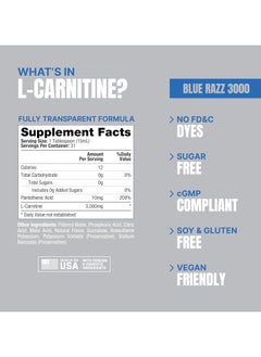 ProSupps L-Carnitine 3000 Liquid Shots - Blue Razz - (473 ml)  - Image 3