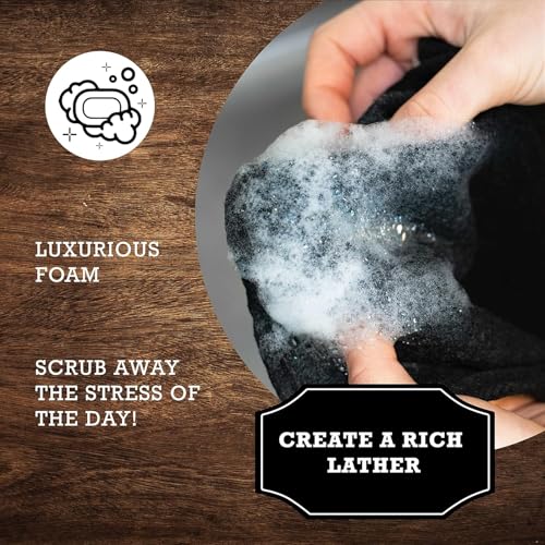 The Rustic Man Terry Wash Cloths for Face and Body, Dual-Sided Cleansing and Exfoliating Washcloths, Machine Wash, Black, 3 Count - Image 5