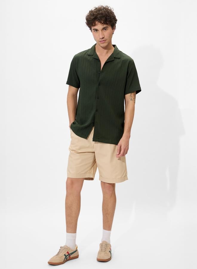 ذا سوليد ستور قميص بياقة ريزورت بنقشة بارزة - Image 2