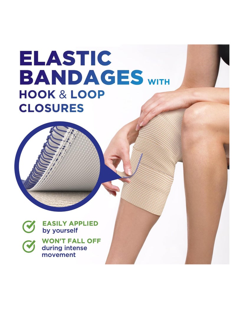 Elastic Bandage With Clips, Bandage Support For Post Injury Applications, Ankle, Foot, Wrist, Muscles And Joint, 3pcs - Image 4