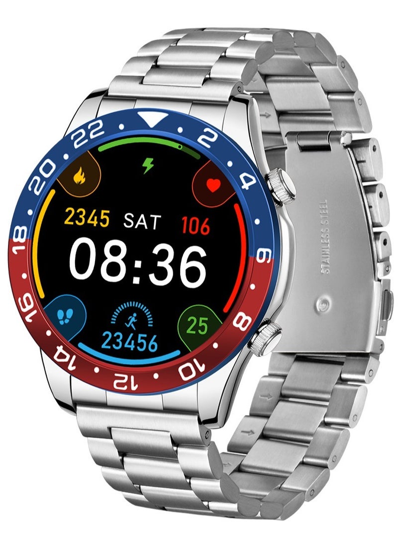RollsTimi  - Men's Smartwatch 1.43" Amoled HD Full Touch Screen Fitness Tracker Heart Rate Blood Pressure Sleep Monitor Business Sports Smart Watch for Men - Image 1