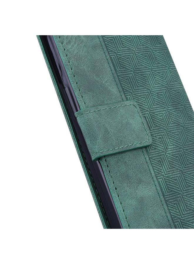 S-TOP Case For iPhone 14 Plus Geometric Embossed Leather Phone Case - Image 4