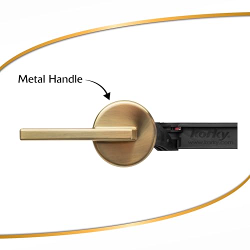 Korky StrongARM Metal Toilet Handle and Lever - Universal to Fit Front, Angled, Side, Left, and Right Mount Toilets - Contemporary Style in Brushed Gold - Image 3