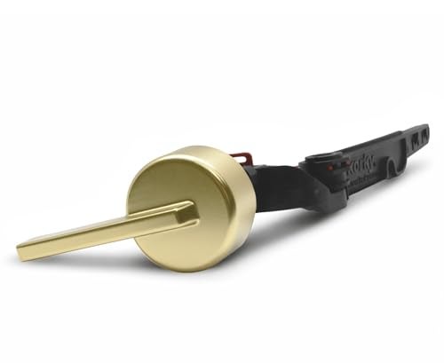 Korky StrongARM Metal Toilet Handle and Lever - Universal to Fit Front, Angled, Side, Left, and Right Mount Toilets - Contemporary Style in Brushed Gold - Image 1