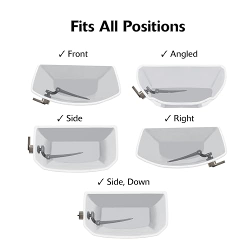 Korky StrongARM Metal Toilet Handle and Lever - Universal to Fit Front, Angled, Side, Left, and Right Mount Toilets - Contemporary Style in Brushed Gold - Image 5