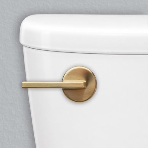 Korky StrongARM Metal Toilet Handle and Lever - Universal to Fit Front, Angled, Side, Left, and Right Mount Toilets - Contemporary Style in Brushed Gold - Image 2