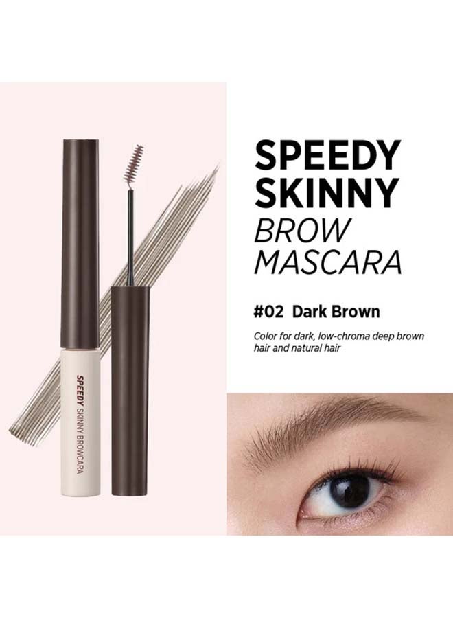 Peripera Speedy Skinny Browcara 02 Dark Brown - Image 2