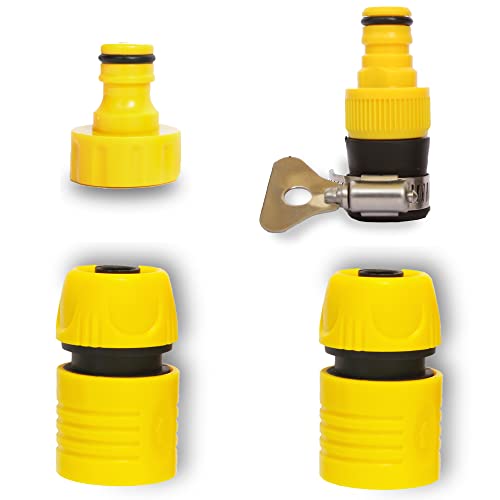 VMTC Tap Connector Kit 1/2" Compact: Quick Connector Pair, Tap Adapter for Gardening & High-Pressure Car Washers (Compatible With Karchre, Bosch, Black & Decker, Hübertt, and More) - Image 1