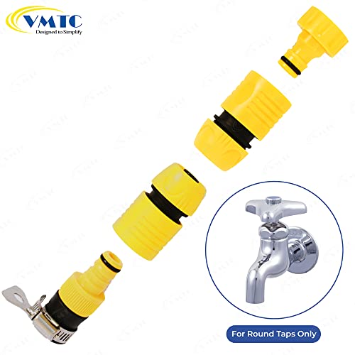 VMTC Tap Connector Kit 1/2" Compact: Quick Connector Pair, Tap Adapter for Gardening & High-Pressure Car Washers (Compatible With Karchre, Bosch, Black & Decker, Hübertt, and More) - Image 4