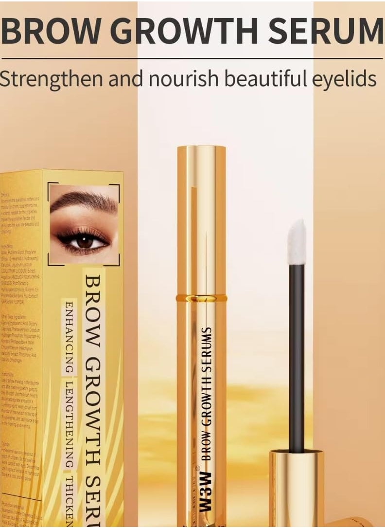 W3W - Eyebrow Enhancing Serum Eyebrow Growth Serum Nourishing Brow Serum Gentle No Irritating Lash Serum Gentle Formula Longer Fuller and Thicker Flexible Lashes Eyebrow Enhancer Serum 4ml - Image 1