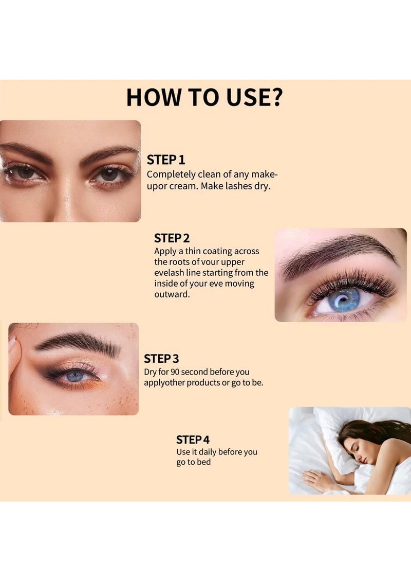 W3W - Eyebrow Enhancing Serum Eyebrow Growth Serum Nourishing Brow Serum Gentle No Irritating Lash Serum Gentle Formula Longer Fuller and Thicker Flexible Lashes Eyebrow Enhancer Serum 4ml - Image 1