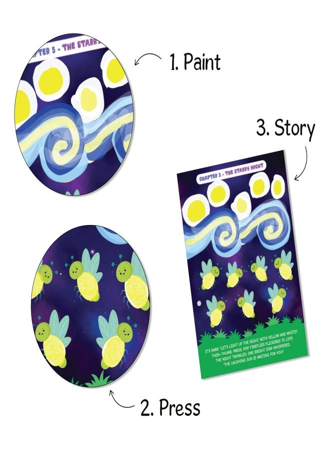 GiniMini Tiny Prints and The Magical Journey Art & Craft Kit for Kids 3-5 | 10 Story-Based Activities, Fingerprint Painting, Stickers, DIY Scrapbook | Creative Gift for Preschoolers - Image 5