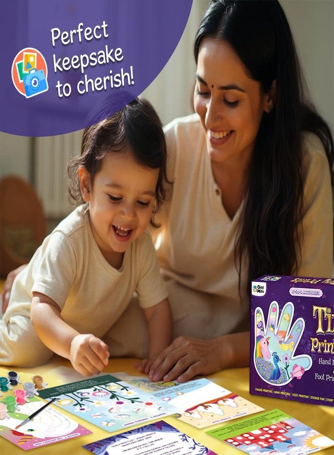 GiniMini Tiny Prints and The Magical Journey Art & Craft Kit for Kids 3-5 | 10 Story-Based Activities, Fingerprint Painting, Stickers, DIY Scrapbook | Creative Gift for Preschoolers - Image 2
