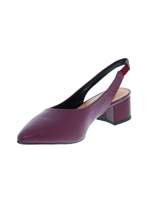 Beira Rio Beira Rio Ladies Mid Heel Shoes Wine | Made In Brazil