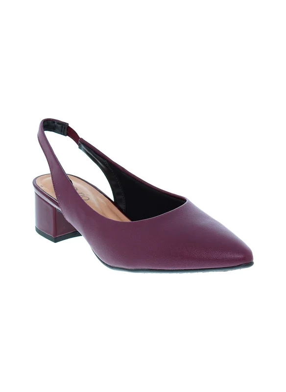 Beira Rio Beira Rio Ladies Mid Heel Shoes Wine | Made In Brazil