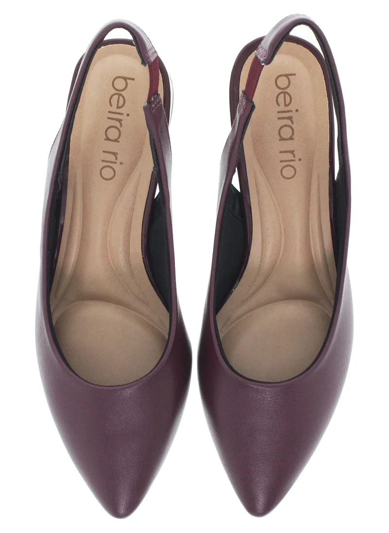 Beira Rio Wine Mid Heels Shoes for Women – Classic Mid Heel Pumps for Girls & Ladies Office Wear for Women | Best Price UAE