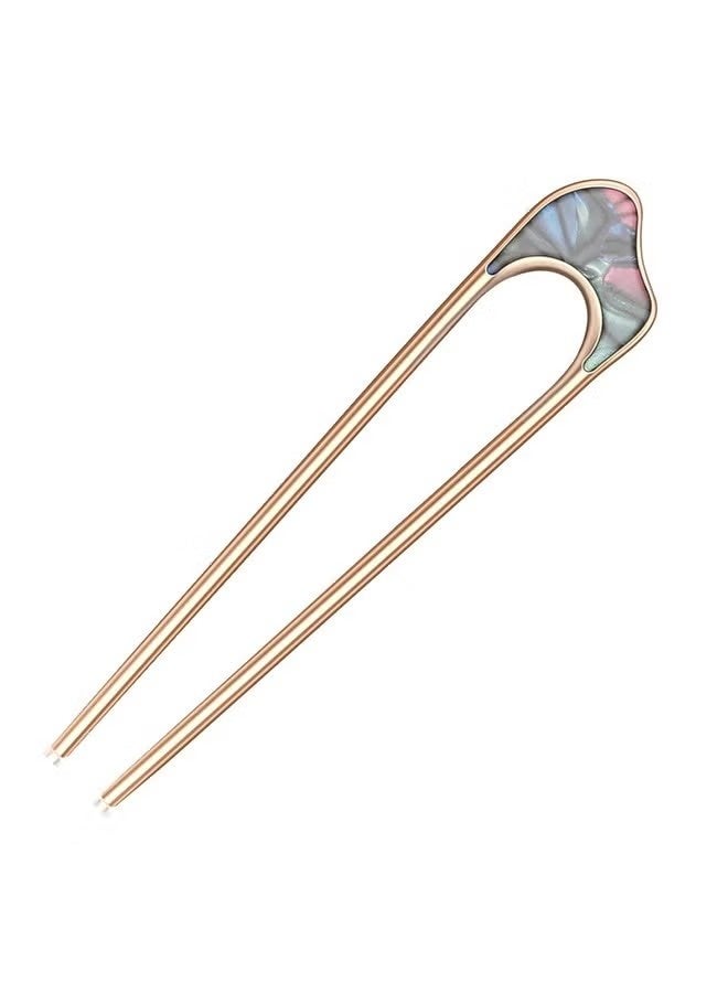 4 Pcs Metal U Shaped Hair Pins, Vintage French Hair Fork for Thick Medium Hair, Hair Pin Hairstyle Chignon for Women Girls (Gold+Silver) - Image 2