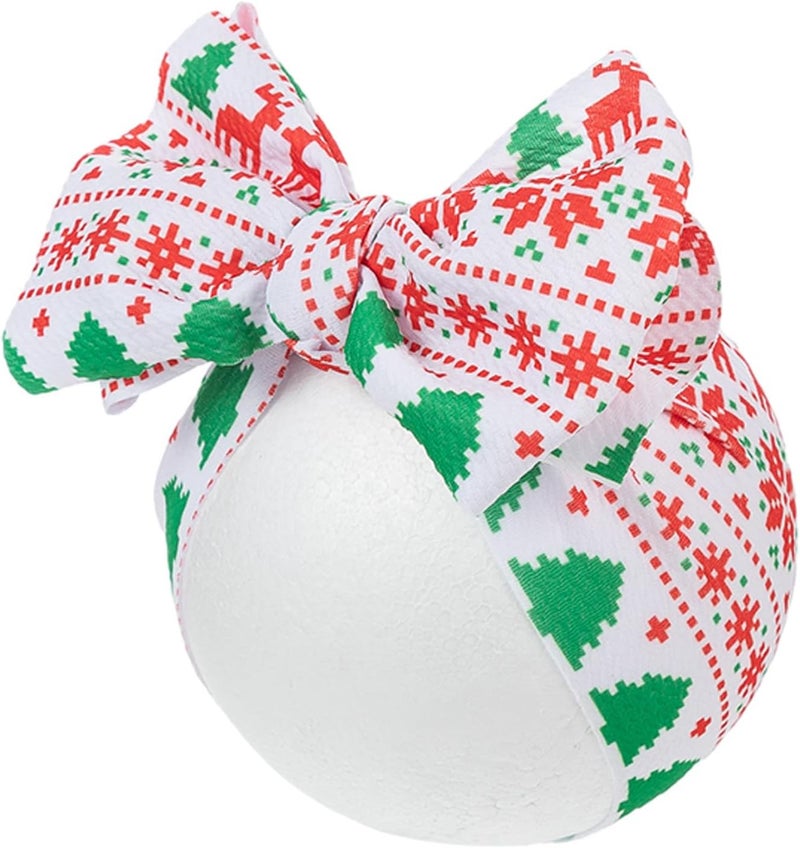 KIDOCHEESE Christmas Baby Headbands with Big Bows - Image 4