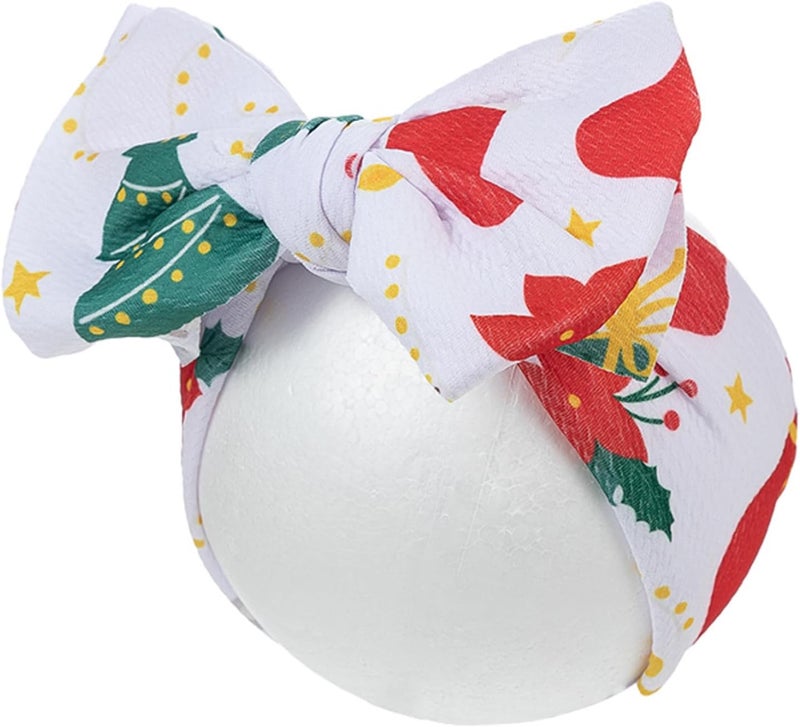 KIDOCHEESE Christmas Baby Headbands with Big Bows - Image 3