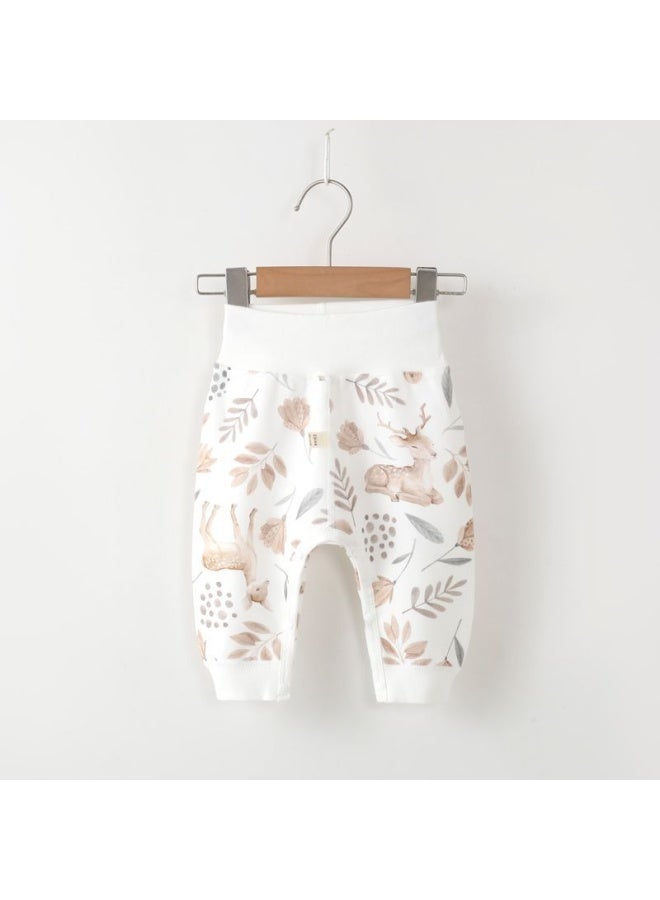 Baby Pp Pants Cotton Boneless High Waist Belly Protecting Spring And Autumn Bottoming Baby Autumn Pants Men's And Women's Open Crotch Pants Big Pants
