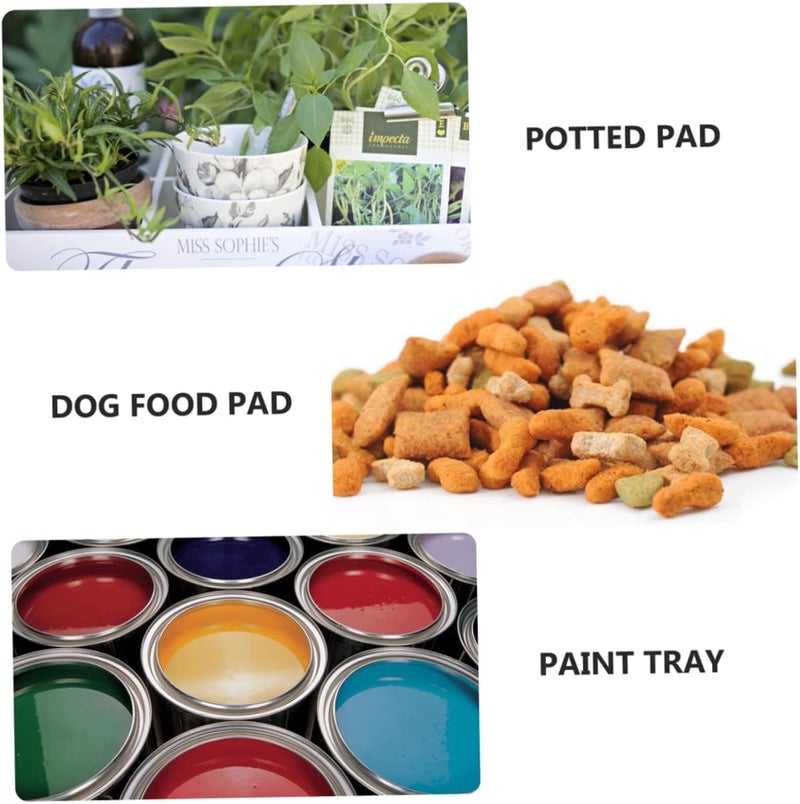 YARNOW 2pcs Shoe Trays for Use Versatile Utility Mats for Boots Pet Feeding and Flower Pots Black Shoe Storage - Image 4