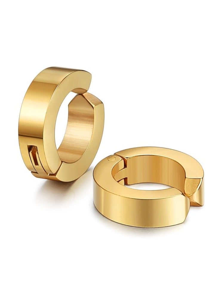 Fayrouz Jewellery Fayrouz Jewelry Small Hoop Earrings Without Piercing Stainless Steel Huggie Earrings for Men and Women Earrings for Men and Women  - Image 4