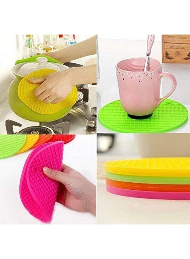 Gadget Deals Gadget Deals Silicone Trivets Mats - Hot Mats for Dining Table & Kitchen Counter - Pack of 4  - Image 2