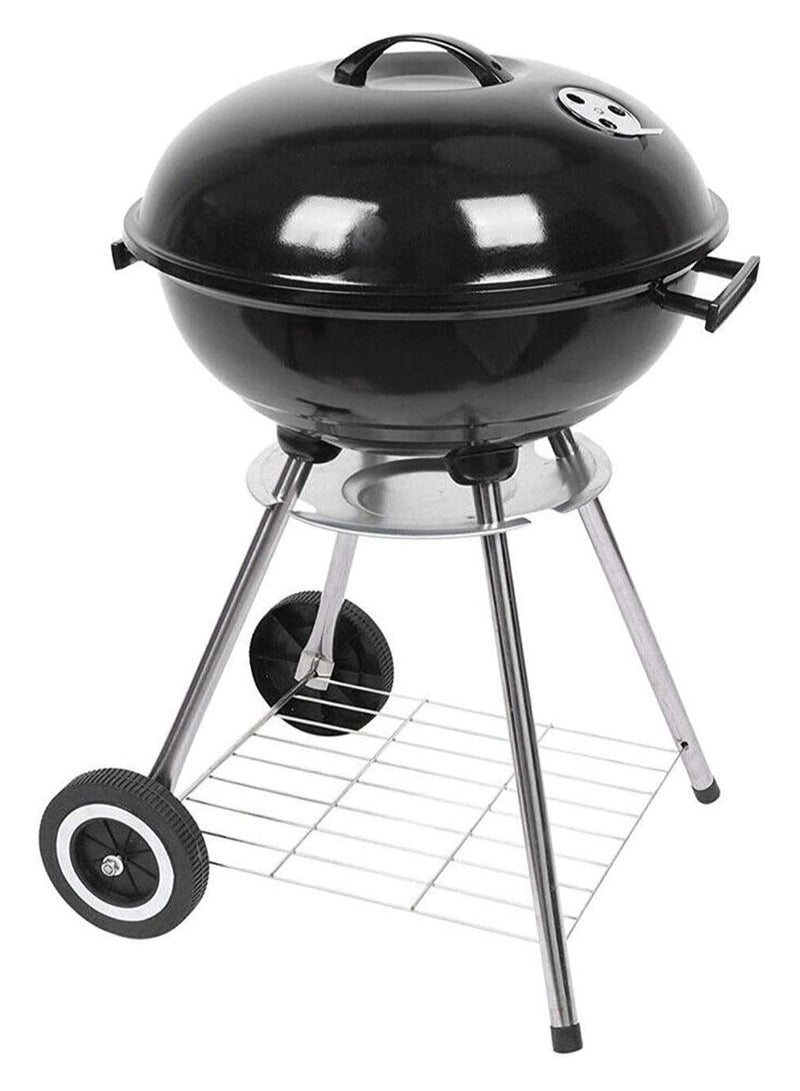 DubaiGallery Kettle Barbecue - Bbq Grill Outdoor Charcoal Patio Cooking Portable Round Picnic | For Camping Picnic Garden | Bakelite Handle | Wheels Portbale - Image 3