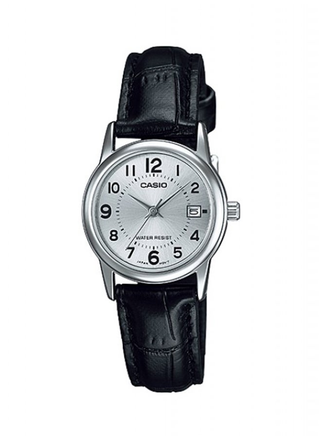 CASIO Men Leather Quartz Analog Watch LTP-V002L-7BUDF - 31 mm - Black - Image 1