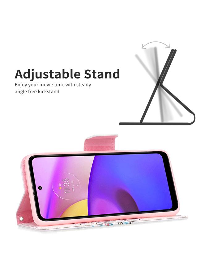 اس-توب جراب جلدي لهاتف موتورولا موتو E40 / E30 بنمط رسم ملون - Image 4