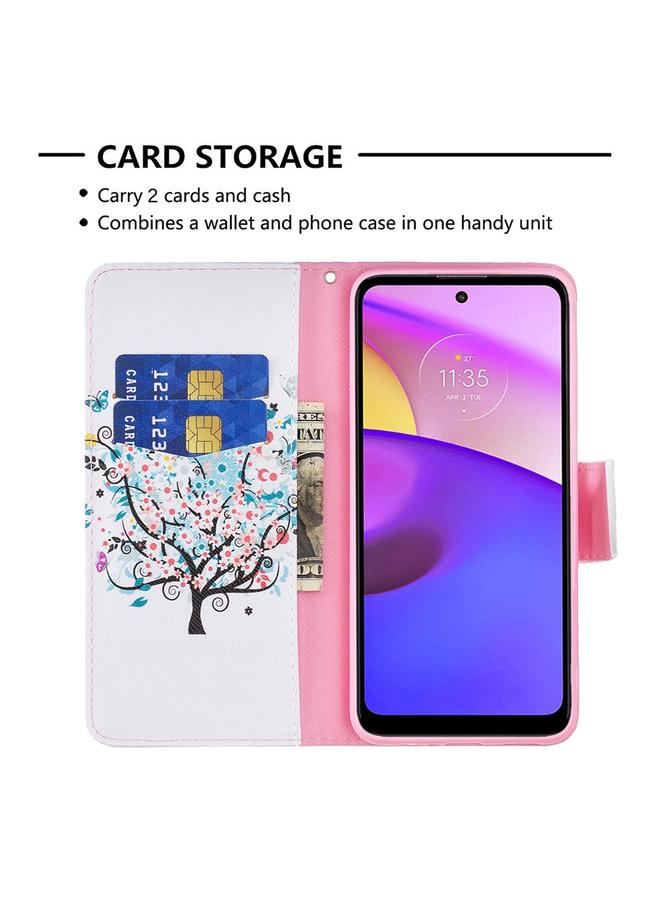 اس-توب جراب جلدي لهاتف موتورولا موتو E40 / E30 بنمط رسم ملون - Image 5