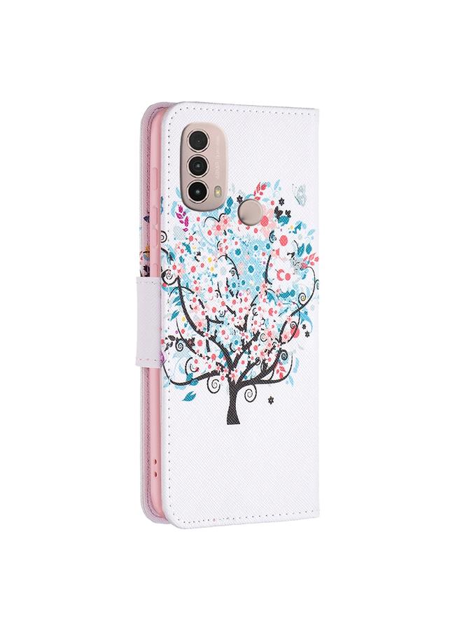 اس-توب جراب جلدي لهاتف موتورولا موتو E40 / E30 بنمط رسم ملون - Image 3