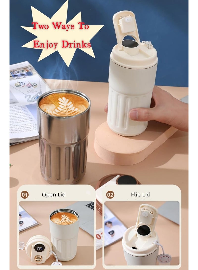 Toshionics Stainless Steel Vacuum Coffee Mug with Temperature Display – 460ML Double Wall Leakproof Insulated Travel Mug T114714 - Image 5