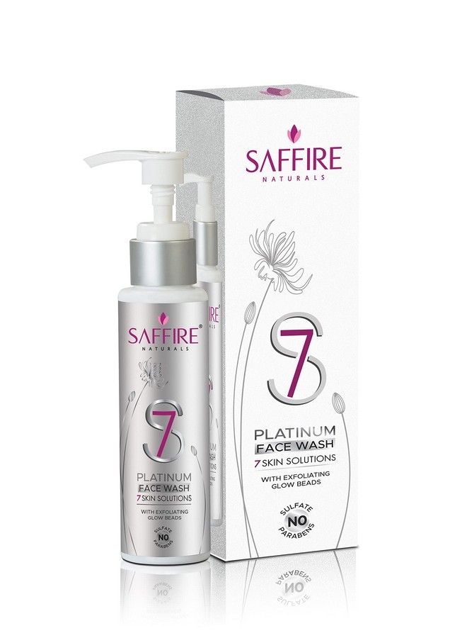 SAFFIRE غسول وجه ناتورالز S7 بلاتينيوم؛ بشرة مشرقة ومتألقة؛ وجه خفيف ومضيء؛ 7 في 1 حلول تنظيف عميق وتغذية غسول وجه (100 مل) - Image 2