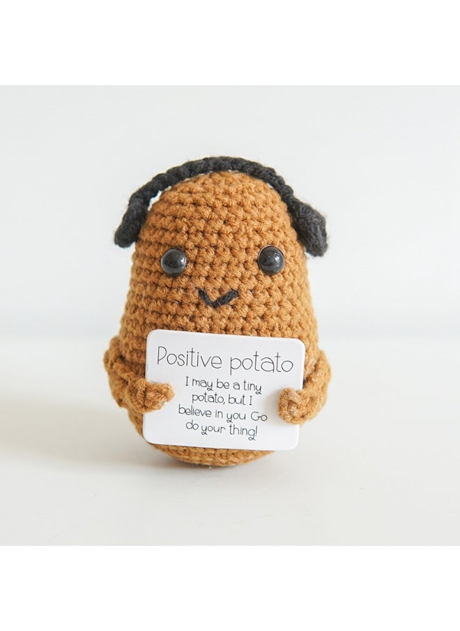 null - Quirky Potato Plush Toy - Positive Energy Knitted Decor - Image 1