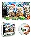 MINIWAN 500 Piece Christmas Cats Jigsaw Puzzle for Adults Festive Animal Winter Scene Holiday Puzzle with Letters on Back Vintage Fun Santa Hats Kitten Family Challenging Puzzles Game for Seniors Adults - Image 4