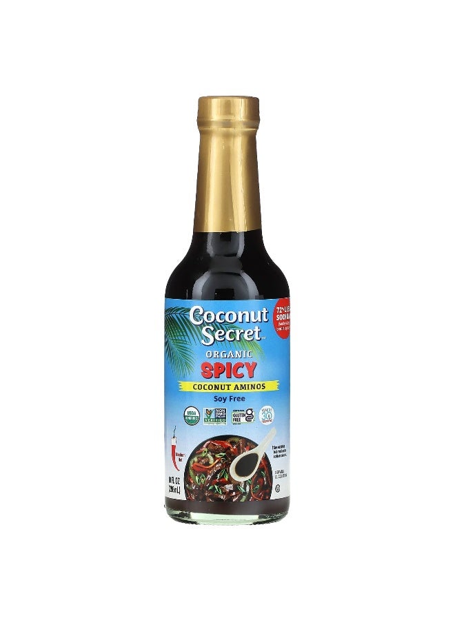 Coconut Secret, Organic Spicy Coconut Aminos Seasoning Sauce, Medium Hot , 10 fl oz (296 ml) - Image 1
