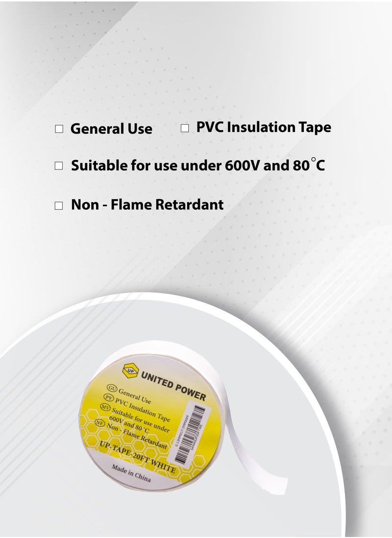 UNITED POWER PVC Electrical Tape - WHITE  - Image 3