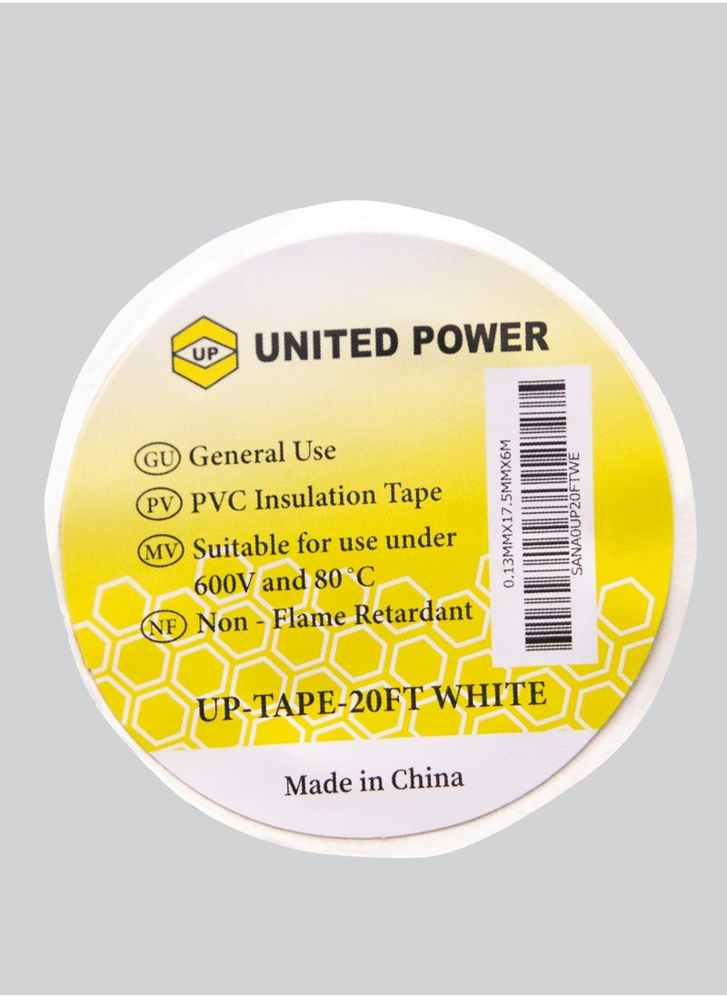 UNITED POWER PVC Electrical Tape - WHITE  - Image 1