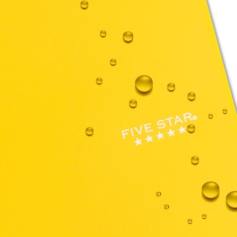 Five Star Spiral Notebook + Study App, 1 Subject, Wide Ruled Paper, 8" x 10-1/2", 100 Sheets, Fights Ink Bleed, Water Resistant Cover, Vivid Yellow (930010CJ1) - Image 5
