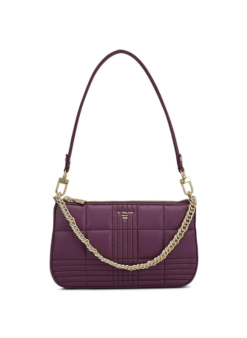 Da Milano Genuine Leather Purple Sling Bag