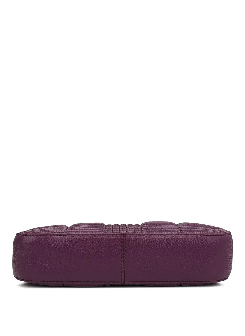 Da Milano  Da Milano Genuine Leather Purple Sling Bag for Women | Best Price UAE