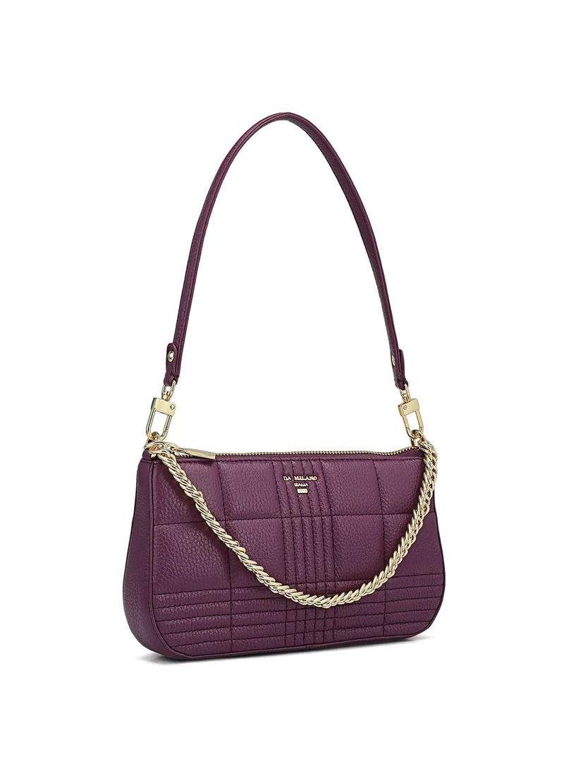 Da Milano  Da Milano Genuine Leather Purple Sling Bag for Women | Best Price UAE
