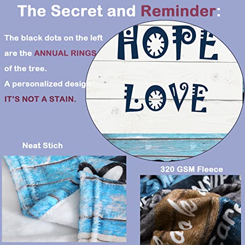 AUIVTY Christian Blanket Birthday Gifts for Women Men, Inspirational Scripture Throw Blanket with Bible Verse Religious Gifts (Navy, 40x50 inch, Navy Letter) - Image 2