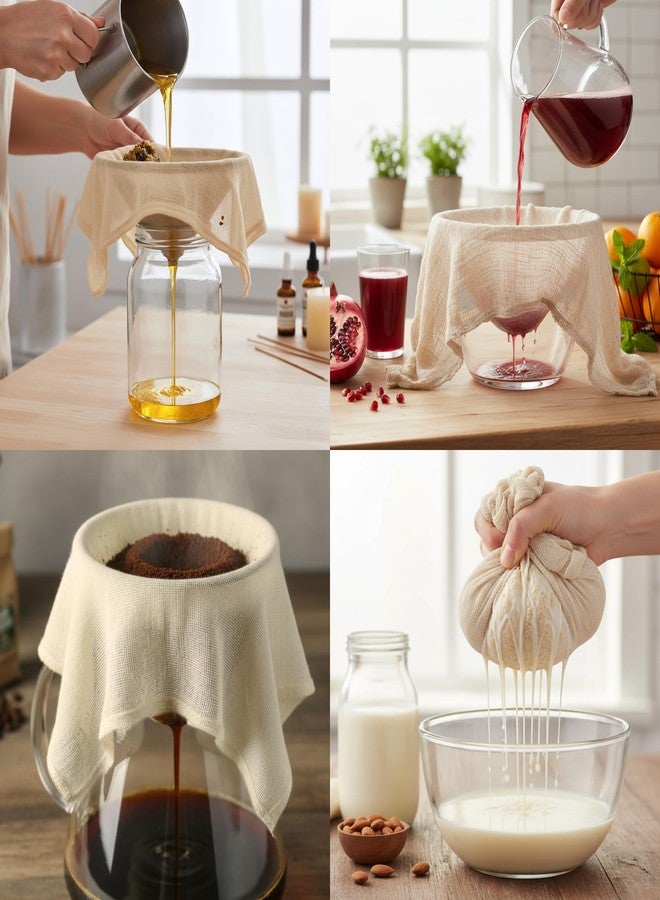 Whitewrap Cheesecloth | Nut Milk Bag, Reusable Straining | Cotton Unbleached Butter Muslin cloth for Cooking, Yogurt, Juicing| Cheese Cloth for Crafts (Grade 50 Pack of 1) - Image 4