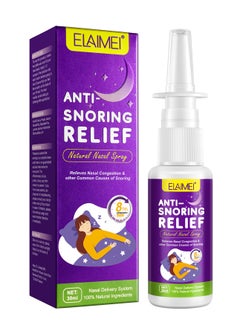 Anti Snoring Nose Spray, Anti Snoring Device, Natural Stop Snoring Spray, Nasal Spray for Intake Breathing, Effective Snoring Relief, Improves Breathing, No Pain Anti Snoring Solution, 30 ml