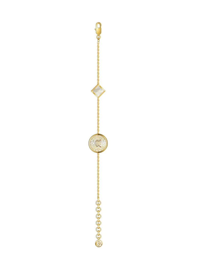 CERRUTI 1881 Gold Mother of Pearl Chain Bracelet for Women