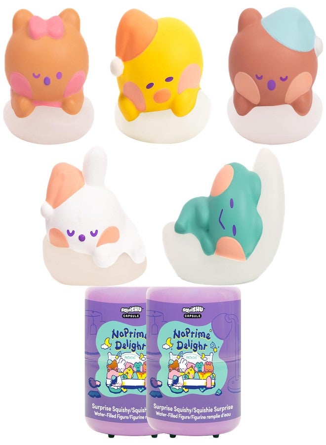 Hamee SquiSHU Capsule LINE Friends Series 2: Naptime Delight Toy - 2 Pc. - Image 1