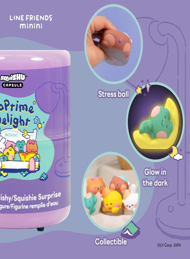 Hamee SquiSHU Capsule LINE Friends Series 2: Naptime Delight Toy - 2 Pc. - Image 2